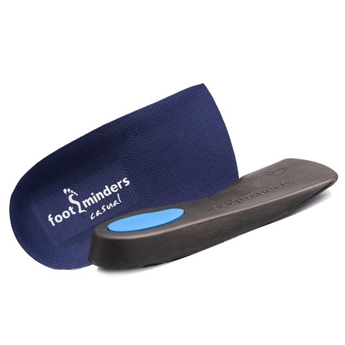 Footminders Casual Orthotic Arch Support Insoles for Dress Slip-On Shoes (Pair) (Medium: Men 7½ - 9 Women 8½ -10) - Relief for Foot Pain Due to Flat Feet/Low Arches and Plantar Fasciitis