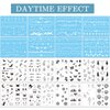 Konsait 24 Sheets Glow in the Dark Tattoos Face Tattoos for Women Girls Temporary Tattoos for Women Glow Tattoos Mermaids Butterfly Tattoos Blue Tattoos for Kids Luminous Body Make Up Fake Tattoo