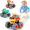 iPlay, iLearn Toddler Monster Truck Toys, Baby Cars for 1 2 3 Yr Old Boy, BigWheels Play Vehicles, Pull Back, Friction Powered, Push Go Animal Car, Cool Birthday Stocking Gifts 12 18 24 Month Kid Girl