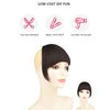 Rose bud Bangs Hair Clip in Bangs Hair Extensions Synthetic Flat Bang with Temples Front Face Fringe Bangs Hair Pieces for Women