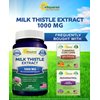 aSquared Nutrition Milk Thistle Supplement 1000mg-200 Capsules,Max Strength 4X Concentrated Extract 4:1 Milk Thistle Seed Powder Herb Pills, 1000 mg Silymarin Extract for Liver Support, Cleanse, Detox