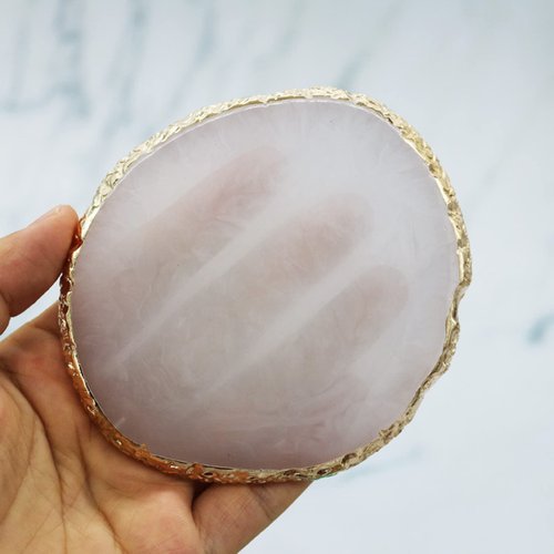 Mcduyant Resin Nail Art Palette Nail Polish Palette Gel Nail Palette with Nail Palette Stirring Rod (Gray)