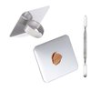 Makeup Mixing Palette, KissDate Makeup Spatula Palette with Foundation Spatula, Stainless Steel Makeup MixingTray Nail Art Palette Foundation Mixing Tray Cosmetic Spatula Makeup Palette Makeup Mixer