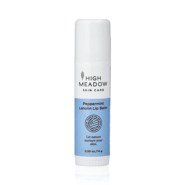 High Meadow Lanolin Lip Balm Stick - Natural Unisex Lip Care With Shea Butter - Hydrates, Moisturizes, and Protects Lips, Great for Cold Sores and Fever Blisters - Long-Lasting Clear Lip Hydration.