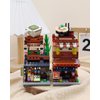 LUOGFYNI Japanese Street View Ramen Shop Building Blocks, Mini Bricks Store Architecture Sets, Creative City Construction Model for Adults, Idea Gifts for Kids(1654)