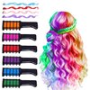 MSDADA Hair Chalk - New Hair Chalk Comb Temporary Bright Washable Hair Color Dye for Girls Kids with Hair Extensions Clips - Birthday Party Christmas Gifts Toys for Girls Kids Age 6-8-10-12 Years Old