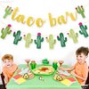 KatchOn, Glitter Taco Bar Banner - 2 Strings, Pre-Strung | Taco Bar Sign with Cactus Banner | Taco Bar Decorations | Fiesta Party Decorations, Cactus Party Decorations | Cinco De Mayo Decorations