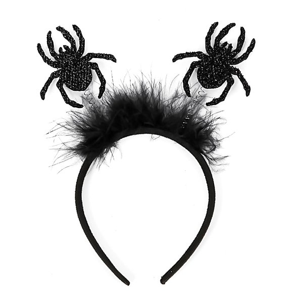 1 Pack Halloween Headbands for Women Girls Spiders Hair Band Glitter Halloween Hair Hoop Girls Head Wear Black Hair Accessories Headdress for Party Supplies Cosplay Costume Decoration Gift Boys