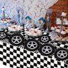 Generic Racing Car Party Plates Napkins Wheels Cars Track Birthday Tableware Sets Fast Boy Men Kids Baby Shower Party Decorations Supplies Serves 24, Black