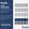 Awellife Navy Blue Shower Curtain for Bathroom Stripe Tassel Shower Curtain 72 X 84 Inches Farmhouse Linen Long