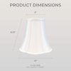 Royal Designs Flare Bottom Outside Corner Scallop Bell Lamp Shade, White, 5" x 10" x 8.25"