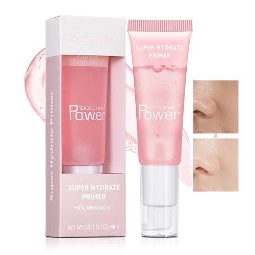 AKARY Gel-Based & Hydrating Face Primer For Smoothing Skin & Gripping Makeup, Moisturizes & Primes, Long-Wear Foundation Face Primer for Oil Control, Pores Fine Lines Minimizer, 0.81 Fl Oz, 02 Pink