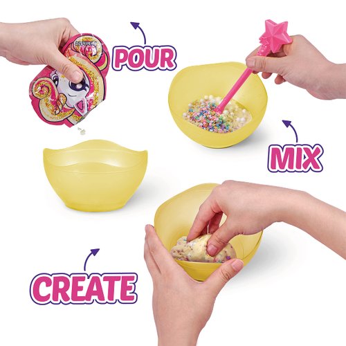 Oosh Potions Slime Surprise (Yellow) by ZURU DIY Slime Kit with Sparkles, Beads, Glittler, Stress Relief, Party Favors, Magical Fluffy Putty Slime for Kids and Girls Ages 6+