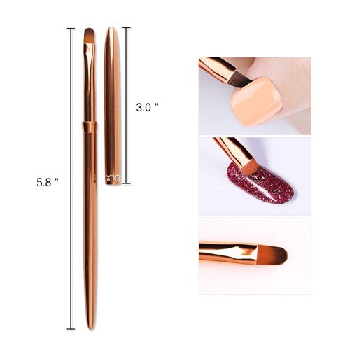 SILPECWEE 1Pc Kolinsky Acrylic Nail Art Brush UV Gel Builder Nail Painting Pen Salon DIY Manicure Accessories
