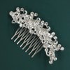Brihasory Crystal Bride Wedding Hair Comb Silver Rhinestone Bridal Hair Accessories for Bride Party Prom Head Pieces Flower Hair Sides Elegant Hair Clips for Women and Girls Bridesmaids Gifts