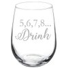 Wine Glass Goblet 5,6,7,8 Drink Funny Dance Dancer Teacher Mom (17 oz Stemless)