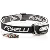 Foxelli LED Headlamp Flashlight for Adults & Kids, Running, Camping, Hiking Head Lamp with White & Red Light, Lightweight Waterproof Headlight with Comfortable Headband, 3 AAA Batteries Included