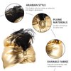 Holibanna Arab India Hat Golden Turban Hat Prince Headdress Costume Arabian Cap Plume Decor Arabic Headwrap for Men Women Cosplay Fancy Dress