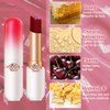BINGBRUSH Cherry Color Changing Lipstick Queen,Moisturizer Long Lasting Lip Care Lip Balm Magic Lip Gloss Lip Tint Stain Glossly Makeup Lipstick Set for Women (1pc Cherry)