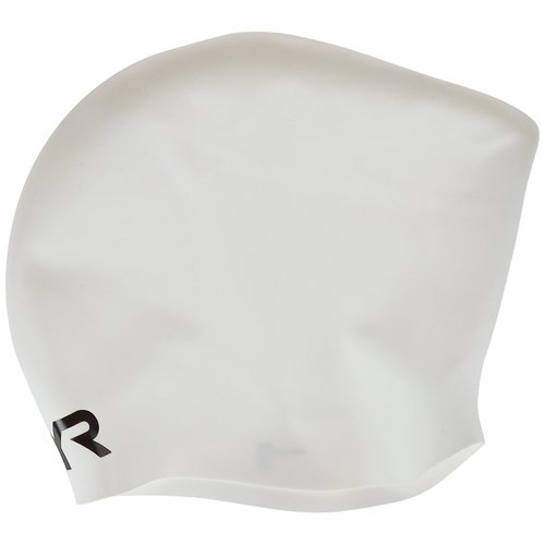 TYR Long Hair Wrinkle-Free Silicone Swim Cap, White