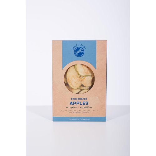 BlueHenry Dehydrated Apple Fruit Garnish Slices - 3oz - 20+ Apple chips - Made in USA - All Natural - Vegan, Gluten Free - For Cocktails, Baking, Snacks
