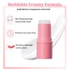 Cream Blush Stick, Natural Glow Finish Looking, Hydrating Lightweight Shiny Blush Cream, Long Wearing Blendable Blush for Cheeks & Lips (#2 Cream, 1 PC)