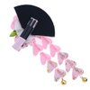 Japanese Style Women Flower Hair Clip Tassel Hair Ornament, Kimono Decor Fabric Hanfu Hairpin Accessories For Christmas Party Costume Gift (Pink)