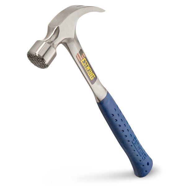 ESTWING Framing Hammer - 22 oz Curved Claw with Milled Face & Shock Reduction Grip - E3-22CMR