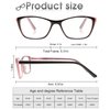 TISHUI Reading Glasses for Women +1.50 Modern Cat Eye Ladies Readers 2 Tone Stylish Fashionable Cheaters Glasses W/Comfortable Spring Hinges 4 Pack