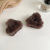 4Pcs Plush Cat Ears Hair Claw Clips Barrettes Forehead Hair Bangs Clip Headwear Halloween Cosplay Costume Hair Accessories for Women Girls, Black and Coffee