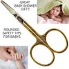 Camila Solingen CS01 Safety Tip Baby Nail Scissors for Manicure and Pedicure Grooming Scissors for Toddler Nail Care, Hypoallergenic Gold Plated Scissors. Made of Stainless Steel in Solingen, Germany