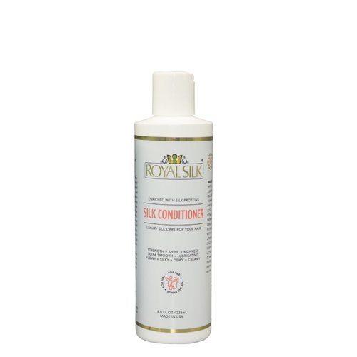 Royal Silk - Rose Silk Hair Conditioner. Smooth as Silk for Hair Like Silk. Soft, Creamy, Soothing, Smoothing, Hydrating, Lubricating. Superb Detangler. All Genders, Ages, Hair Types. 8 oz. Made in US