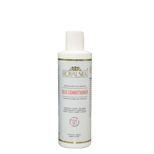Royal Silk - Rose Silk Hair Conditioner. Smooth as Silk for Hair Like Silk. Soft, Creamy, Soothing, Smoothing, Hydrating, Lubricating. Superb Detangler. All Genders, Ages, Hair Types. 8 oz. Made in US