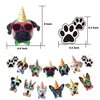 TSJ Dog Birthday Banner, 13PCS Dog Face Party Banner, Dog Theme Party Bunting Decoration Puppy Party Supplies for Birthday Party Baby Shower