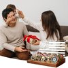 CoolGift Mart Challenge Coin Display, Light up Coin Holder American Flag with Warm White Color Light, 4 Row Holder Wooden Rack Gift for Military Army for Him Father, Military Coin Holder Display Case