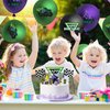Haooryx Monster Truck Cake Toppers - 40Pcs Green and Purple Monster Truck Racing Car Cake Decoration Dessert Cupcake Cake Topper Christmas Winter Xmas New Year Birthday Party Baby Shower Decor Supplie