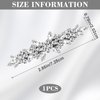 Joez Wonderful Bridal Rhinestone Hair Clips Barrettes, Sparkly Crystal Hair Clips Diamond Barrettes, Bling Fancy Wedding Flower Clip Decorative Hair Accessories for Women Girls (1 Pcs)