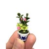 3pc Miniature Flower Clay Dollhouse Fairy Garden Mini Plant Trees Ceramic Paint Furniture Bundles Artificial Flowers Tiny Orchid #093