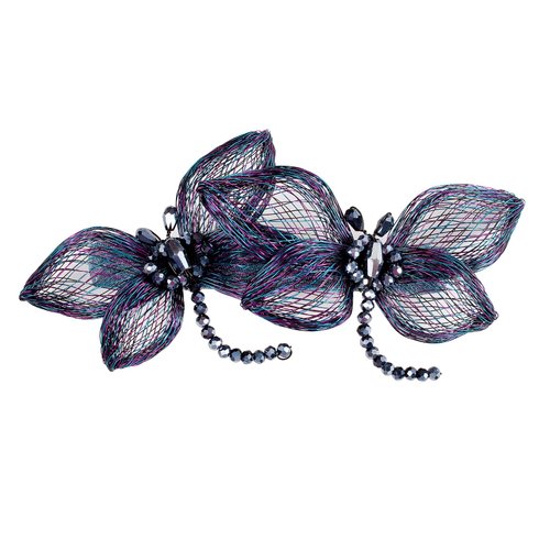 Jayongnee clip Copper Wire Metal Bow Hair clips-Hand-woven Barrettes hair accessories,hair barrettes for women thick hair
