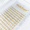 HAICHER Holographic Lash Tinsel, Colored Lash Extensions CC Curl 9-18mm Mixed Lash Trays (Gold, Spike)