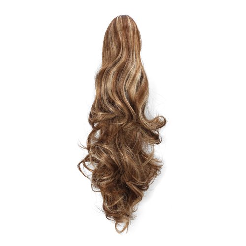 OneDor 20" Curly Synthetic Clip In Claw Drawstring Ponytail Hair Extension Synthetic Hairpiece 190g with a jaw/claw clip (1224B)