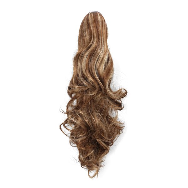 OneDor 20" Curly Synthetic Clip In Claw Drawstring Ponytail Hair Extension Synthetic Hairpiece 190g with a jaw/claw clip (1224B)