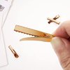 DED Gold 50 Pcs 4.5cm Metal Alligator Clips for DIY Hair Bows Accessories, Hair Clip (1.77 inches, 4.5CM)