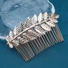 Yheakne Boho Hair Comb Greek Goddess Hair Comb Clip Leaf Hair Piece Gold Wedding Headpieces Bride Side Comb Decorative Wedding Hair Accessories for Bride and and Bridesmaids