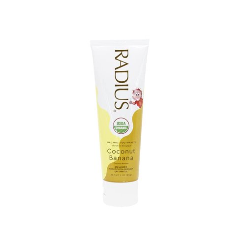 Radius USDA Kids Organic Toothpaste, Coconut Banana, 3 Oz (Pack of 1)
