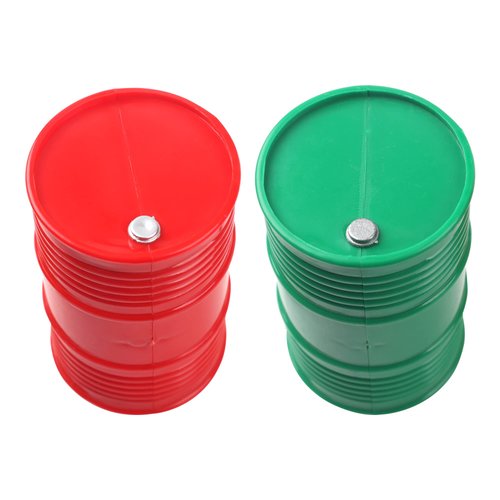 HIRCQOO 1/10 RC Decorations Accessories Plastic Oil Drum Fuel Tank Container Compatible with Traxxas TRX-4 Tamiya CC01 Axial SCX10 D90 Redcat HSP 90046 D110 1/10 RC Crawler Truck