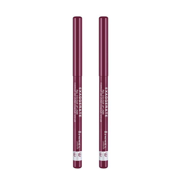 Rimmel Exaggerate Lip Liner, Under My Spell, 2 Count (Pack of 1)