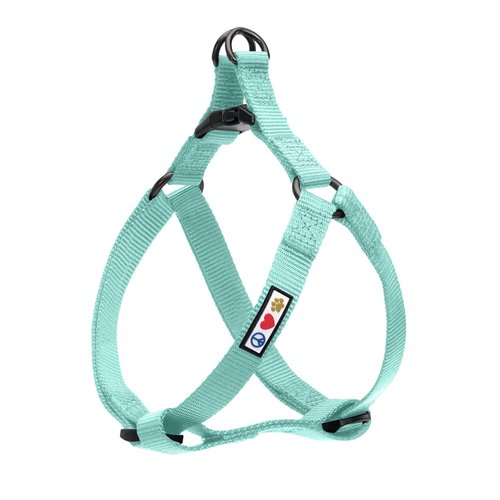 Pawtitas Solid Color Step in Dog Harness or Vest Harness Dog Training Walking of your Puppy Harness Small Dog Harness Teal Dog Harness