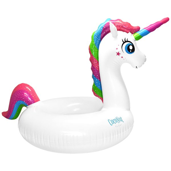 CocoNut Float Magical Unicorn Pool Float – Jumbo Inflatable Pool Ring – Durable Long Lasting Lounge Tube and Water Toy – Fun Decoration for Parties, Events – Ages 8+ Years