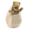 Folkmanis 3134 Dinosaur Egg Hand Puppet, One Size, Green, Tan, Brown